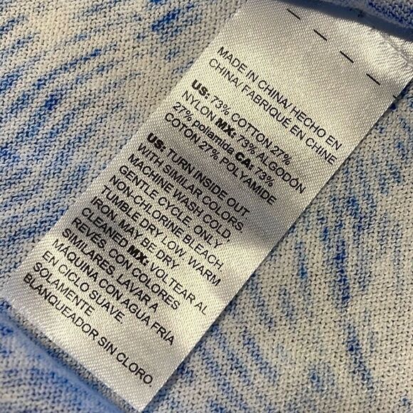 Chico's Womens Seashell Swirl Open Front Cardigan Sweater Poolside Blue Sz 4 NWT - Picture 7 of 9